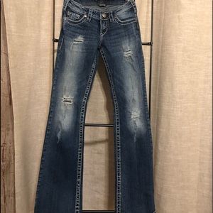 Silver straight leg jeans